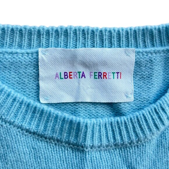 Alberta Ferretti Monday Cashmere Sweater 2 XS Rainbow Week Day ASO Amal Clooney - Picture 11 of 16